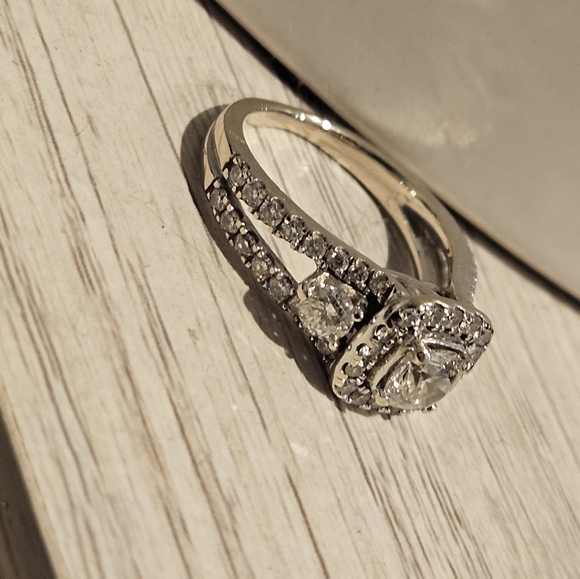 ESTATE SALE Certified Celebration Ring 14KT w/ 51 Diamonds-Engagement-Sz 6.5 - Picture 8 of 13